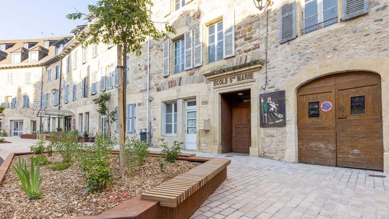 Saint Côme d'Olt - aménagement entrée école - Arnaud Mirabel - Paysagiste concepteur