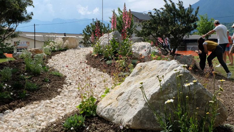 Tendres Alpages Festival Jardins Alpestres - végétalisation et roches - Arnaud Mirabel - Paysagiste concepteur